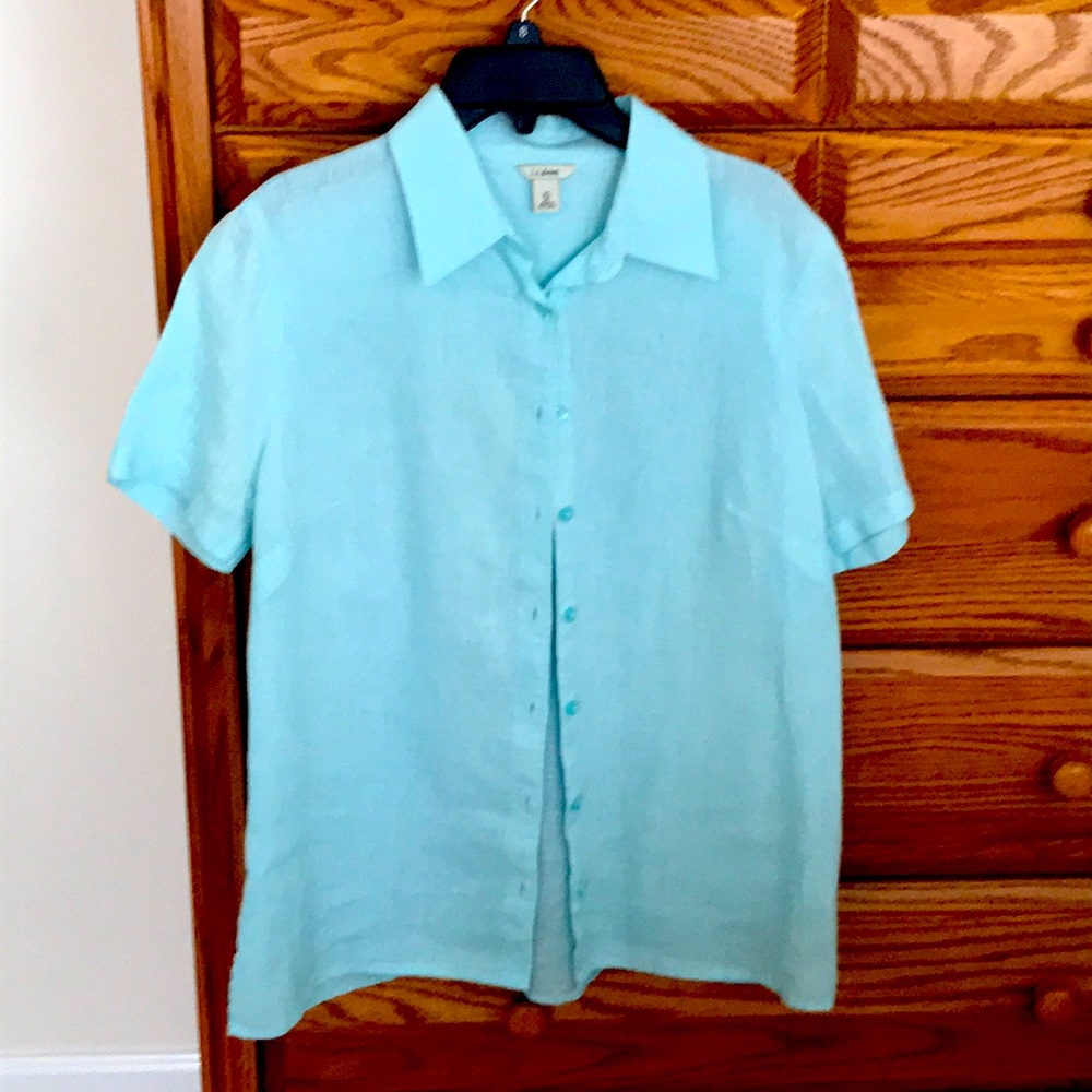 L. L. Bean short sleeve linen shirt